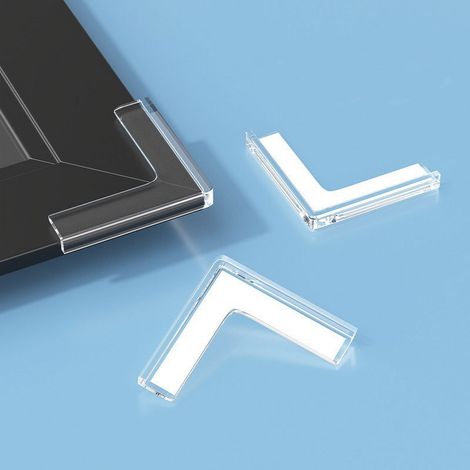Protection D'Angle Droit - Pour Coins De Porte Table À Café Armoire Tv Bureau - Sécurité Bébé - Lot De 4 (1/5)