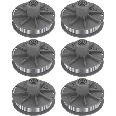 Lot de 6 bobines de fil pour débroussailleuse Gardena 5307-20, pour Easycut 400 Art. 8846, EasyCut 400/25 Art. 9807, ComfortCut450 Art.8847 (1/5)