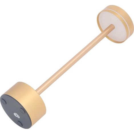 Lampe de table sans fil 3 couleurs, lampe de bureau LED rechargeable avec commande tactile pour la maison, la chambre à coucher, le bureau, doré (1/5)