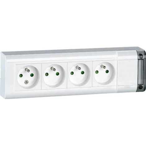 Legrand 050610 - Regleta fija - 4x2P+T - sin cable - L. 253 mm