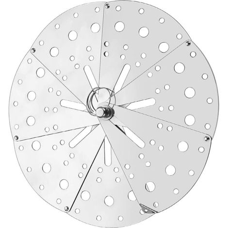 Couvercle Anti-Déversement Réglable En Acier Inoxydable 13-22.5Cm Protection Extensible Contre Débordement Pour Casseroles Avec Orifice De Vapeur Et Anneau De Prise (1/4)