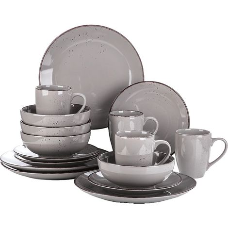 32-teiliges rundes Geschirrset im Vintage-Design (1/2)