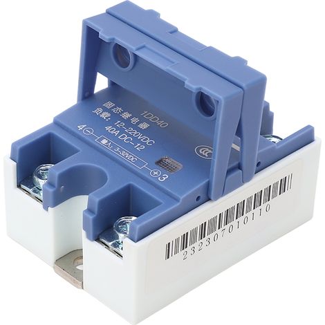 Relais à semi-conducteurs DC vers monophasé, entrée sans contact DC3-32V, Module de sortie DC12-220V 40A (1/5)