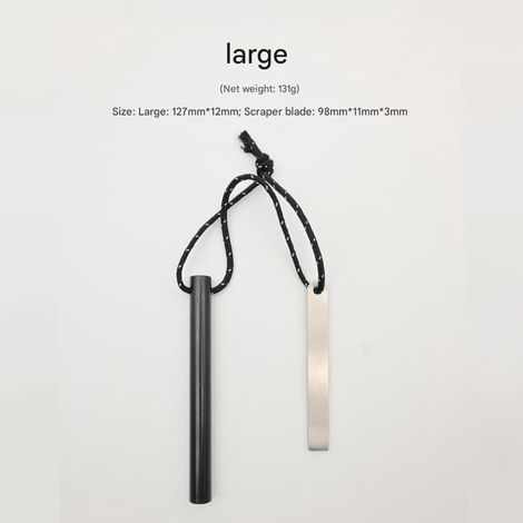 Magnesium-Feuerstarter-Set – 1 leichtes und tragbares Überlebens-Feuerstarter-Set für Camping, Wandern und Notfälle, ganzjährig einsetzbares Feuerstarter-Werkzeug mit Paracord und Schaber