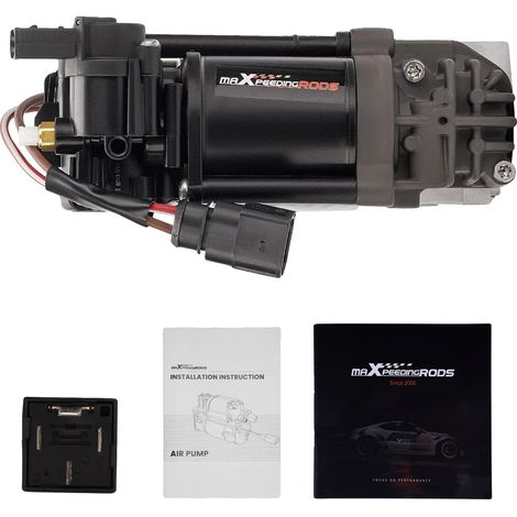 Compresor de suspensión neumática, aleación de aluminio de alta calidad, 12 x 6 x 6 pulgadas, compatible con el modelo de vehículo universal 4GH 4GJ (2012-2016), soporte de presión de aire constante, (1/5)
