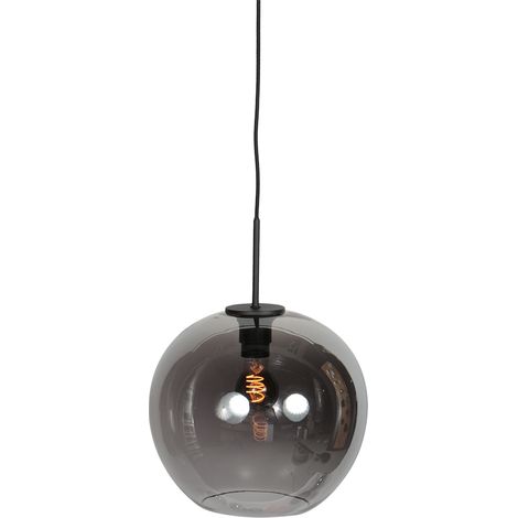 Mexlite - suspension - HaloSwap - noir - verre verre fumé - lampe (1/4)