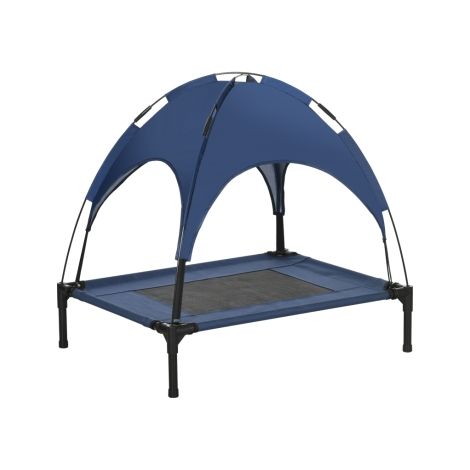 Panier pour animaux avec auvent, panier pour chien, pliable, résistant aux intempéries, bleu