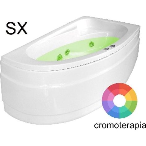 VASCA IDROMASSAGGIO ANGOLARE ZAIRA CROMOTERAPIA Versione sx