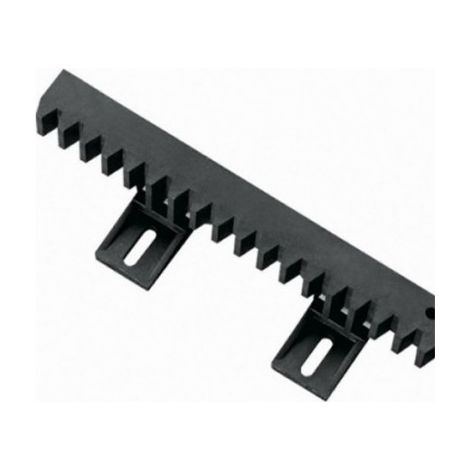Crémaillère nylon renforcé pour portail coulissant – Supporte jusqu'à 500 kg – Longueur 1 m – Dimensions 28 x 20 mm – 6 attaches inférieures