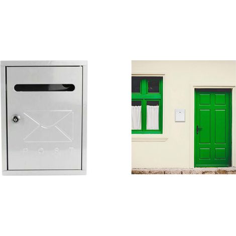 Cassetta postale bianca buca della posta porta lettere 26 X 20 X 7 Cm (1/3)