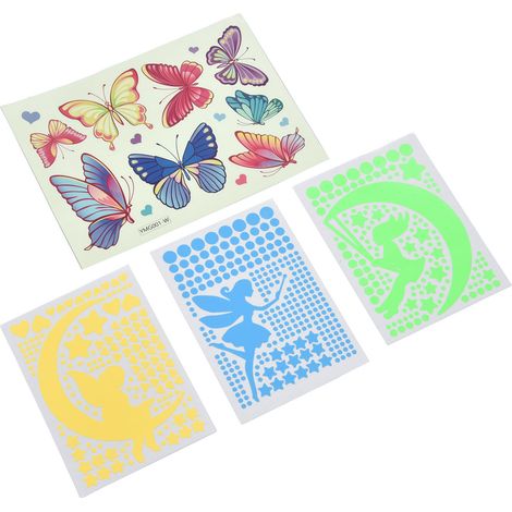 Stickers muraux en PVC, autocollants, design coloré, décoration murale mignonne et raffinée (1/5)