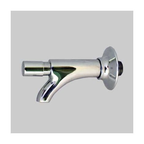 RUBINETTO A PULSANTE SEMPLICE OTTONE CROMATO 1/2 IDRAL