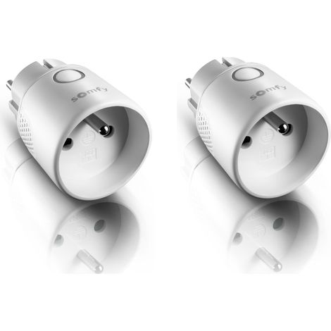 SOMFY 1870869 - 2 prises télécommandées ON/OFF io intérieures connectées type E - Compatible app TaHoma