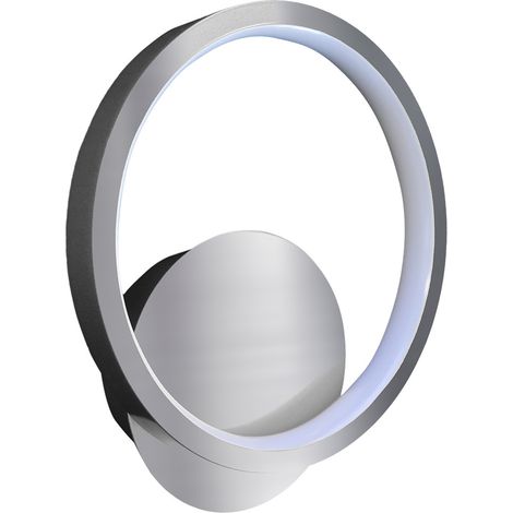 Moderne Wandleuchte aus Chrom, vertikaler Ring, Ø 20 cm, neutrale Farbe, LED 7 W, HOOP Milagro (1/5)