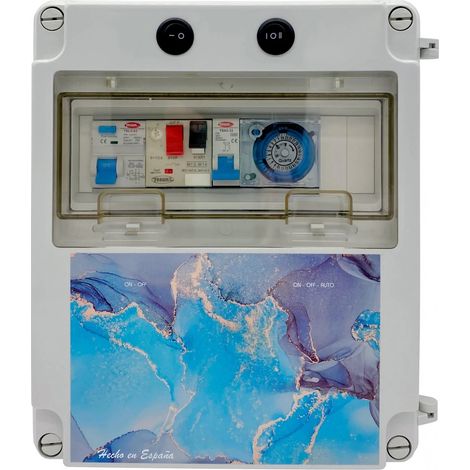Cuadro Eléctrico Piscina  Bomba 0.5CV  2 Transformadores 130W/AC Cada Uno