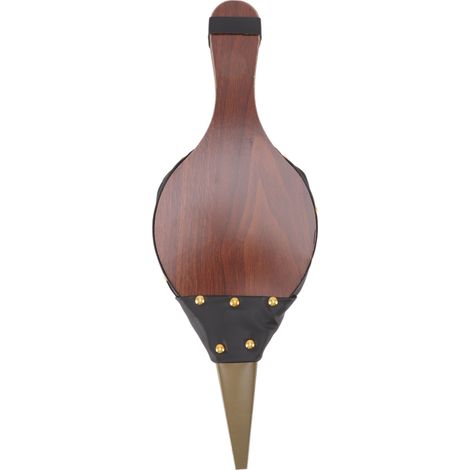 Soufflet en bois 15 x 5 pouces pour cheminée, souffleur d'air manuel avec sangle de suspension, idéal pour le camping et les barbecues en plein air. (1/5)