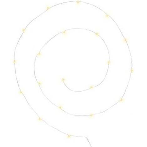 Guirlande Lumineuse "20 Led Blanc Chaud" 215cm Chrome (1/2)