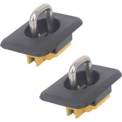 Anneaux en D rétractables à fixation rapide pour plateau de camion RAM 1998-2014, 1999-2013, 1995-2008, lot de 2 (1/5)