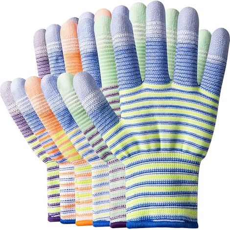Filiyano-Gants de jardin pour femmes - Gants de jardin, lot de 6 paires, gants de jardin en caoutchouc respirant, gants de protection pour le travail (1/5)