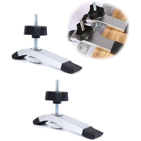 Lot de 2 Rail - Aluminium T-Track Clamp T Track Jeu de pinces de maintien à action rapide en métal, pour outil de travail du bois T-Slot (1/5)