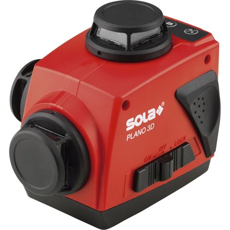 Niveau laser 3D Sola PLANO avec une portée de 80 m et une protection IP54 pour des lignes précises.