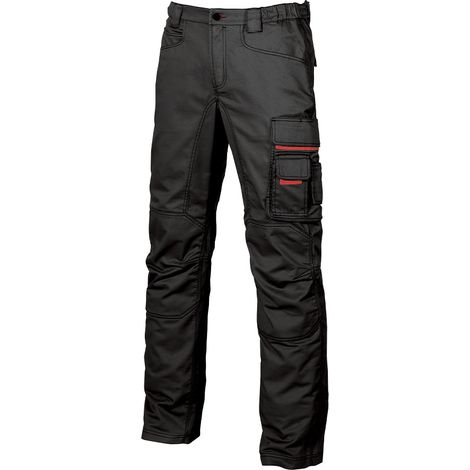 Pantalón de trabajo de lona de algodón elástica SMILE - Negro XL - FR (46) - EU (52)