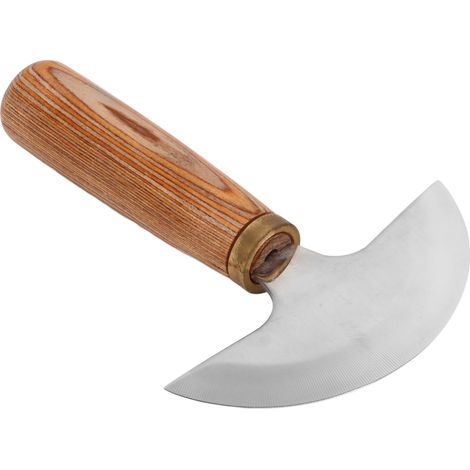 Couteau de découpe en cuir en acier au carbone avec manche en noyer pour la sculpture (1/5)