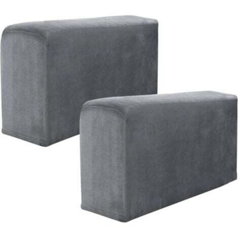 Sofa Armrest Cover, Non-Slip Elastic Armrest Cover for Chairs, Stretchable Sofa Armrest Protector, for Recliner Chairs, Sofas (Dark Grey, Set of 2)