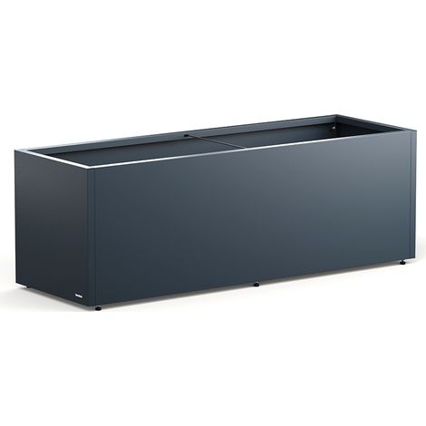 Jardinière en métal cube anthracite 150x50x50 cm – Acier revêtu par poudre – Résistante aux intempéries – Design moderne pour balcon et jardin – Herstera Garden (1/5)
