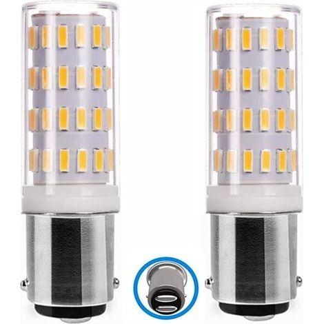Bardusch-Ampoule Ba15d LED 5W 12V 24V, Baïonnette Double Contact Ampoule, 50W Équivalent Blanc Chaud 3000K, pour Eclairage des équipements basse tension, Lot de 2 (1/5)