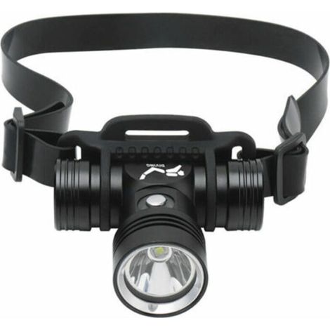 Lampe frontale de plongée torche de plongée sous-marine rechargeable, phare sous-marin de plongée étanche IPX8 (1/5)