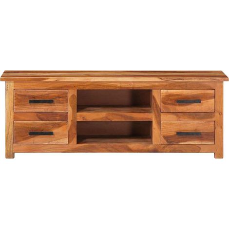 Meuble TV Banc TV Armoire TV 110x30x40 cm Bois solide (1/5)