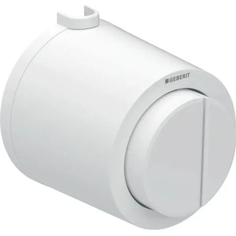 Geberit – Commande déportée WC – Poussoir apparent double touche – Longueur 850mm, largeur 850mm, hauteur 900mm – Matière synthétique blanc (1/5)