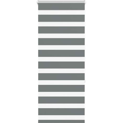 Doppelrollo Dunkelgrau 55x150 cm Stoffbreite 50,9 cm Polyester