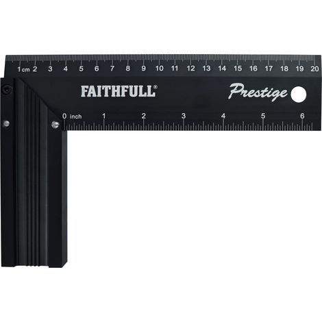 Faithfull Prestige Try Square Black Anodised Aluminium 200mm