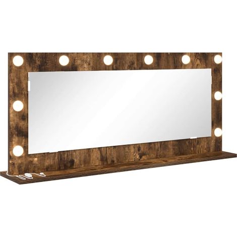 Miroir de vanité Rectangulaire Chêne fumé 100 x 45 x 18 cm