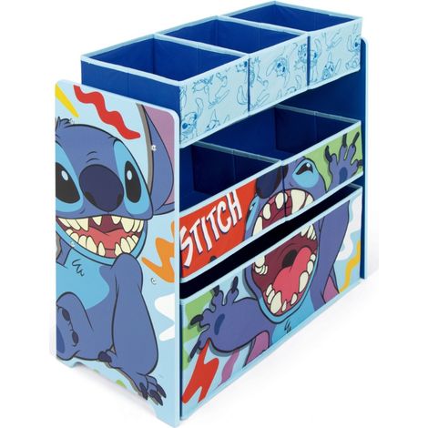 Stitch Scaffale Portagiochi con 6 Contenitori in Tessuto Disney