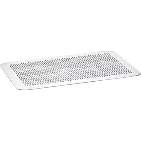 Plaque de cuisson en aluminium perforée plate - 30 x 20 cm -, Argent (1/3)