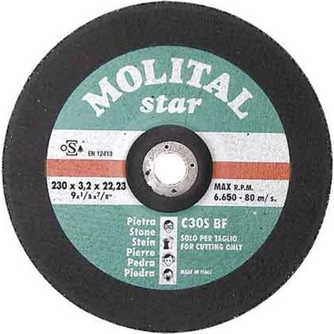 DISCO DA TAGLIO PER MARMO MOLITAL Ø 230x3,2 mm