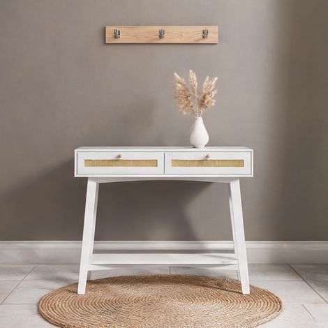 Console blanco en melamina de Madera 100 x 30 x 81 cm (1/5)