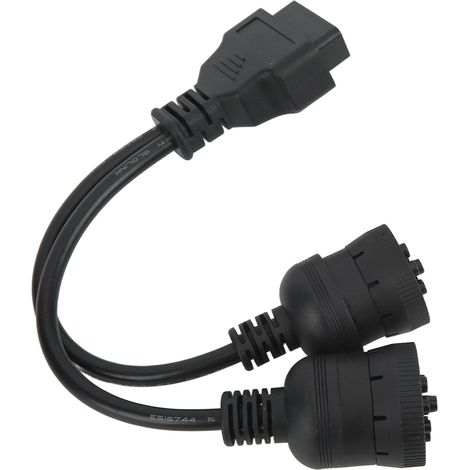 Câble adaptateur en Y de diagnostic J1708 6 broches J1939 9 broches vers OBD2 16 broches femelle pour camions, bus et remorques diesel poids lourds (1/5)