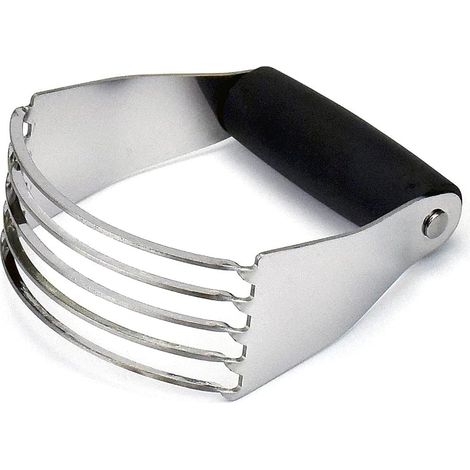 Impastatrice, coltello da pasticceria professionale con lame rinforzate in acciaio inox, misura media (nero) (1/5)