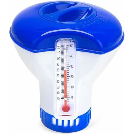 Doseur Automatique Pour Piscine - Flotteur À Pastilles De Chlore - Avec Thermomètre Intégré - Pour Pastilles De 38 mm - 1 Pièce (1/5)