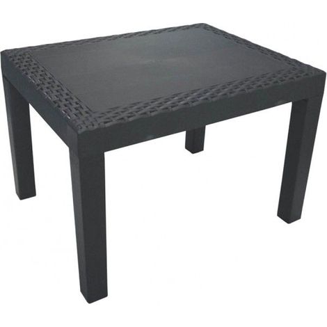 Tavolino effetto rattan 59 × 46 × 40 cm antracite - Ipae Progarden (1/5)