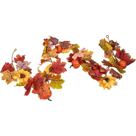 Guirlande pour feuilles Érable Citrouille 175cm pour déco Murale (1/5)