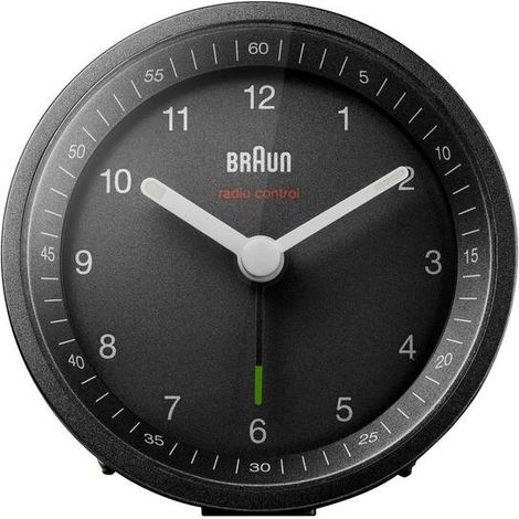 [GEBRAUCHT] B-Ware Braun Funkwecker Quarzwecker analog DCF77 Akku schwarz gelb 1 Alarmzeit (1/2)