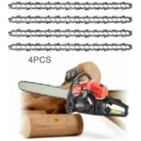 52 Treibglieder-Kettensägekette, 3/8 LP-Teilung, taille 050 (1,3 mm), geringer Rückschlag, lot de 4 52 Treibglieder-Kettensägeketten für 14 Zoll (35 cm) Führungsschiene (1/3)