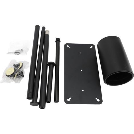 Porte-papier toilette autoportant avec brosse, support Anti-secouement en acier au carbone pour salle de bain noir 1705A022 (1/2)