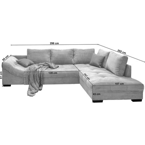 Mömax Wohnlandschaft Alvito Braun Cord (1/5)