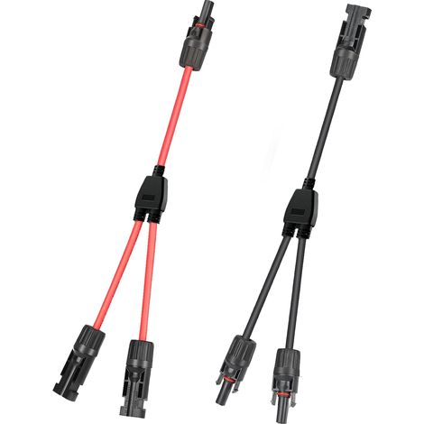 Câble solaire répartiteur Y, 4 mm² Câble panneau solaire 1 vers 2 Y Câble solaire connecteur Câble photovoltaïque Y connecteur,1Y2 connecteur 1 paire pour panneaux solaires.(Y 1-2 Mini) (1/5)